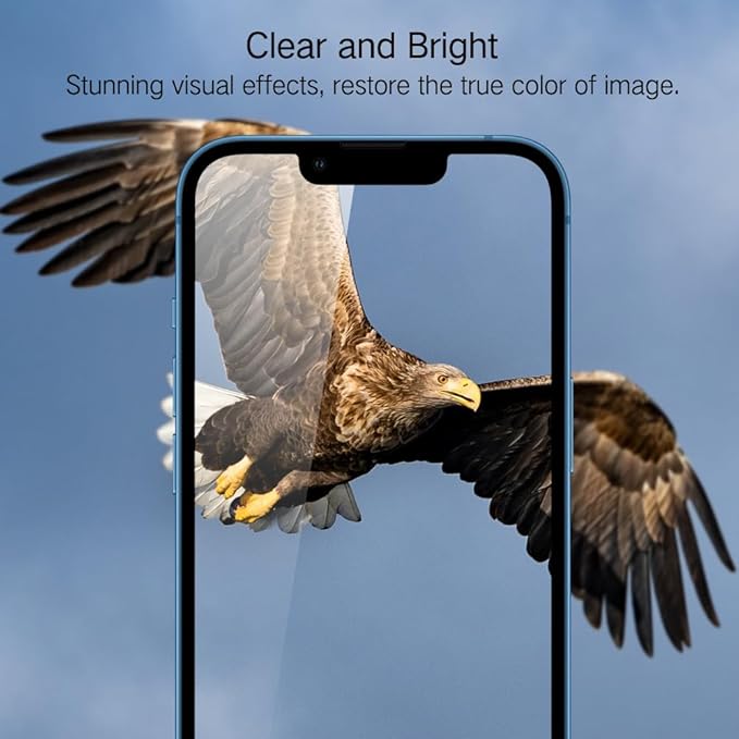 PERFECTSIGHT 2 Pack Anti Blue Light Screen Protector Compatible with iPhone 14, iPhone 13 Pro, iPhone 13, [Eye Protection Relieve Eye Strain] HD Clear Blue Light Blocking Tempered Glass