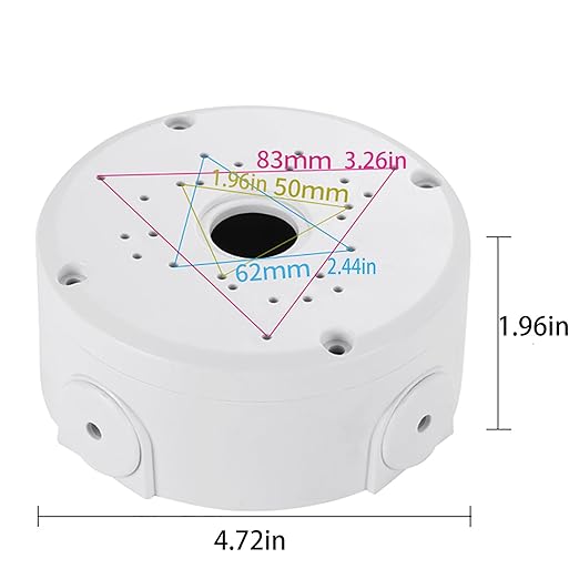 Universal Bullet Security Camera Junction Box Mount Bracket Plastic Rainproof Junction Box Mount Bracket for IP Camera Electric Enclosure, Indoor/Outdoor Wall Cable Junction Base Boxes (3 Pack)