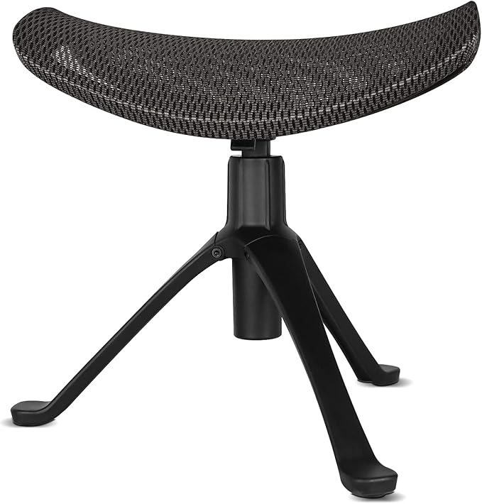 Footrest for Desk Adjustable Height 2-in-1 Function Rotatable Ergonomic Under Desk Footrest Ottoman Stool Rolling Leg Rest for Home Office (Gray)