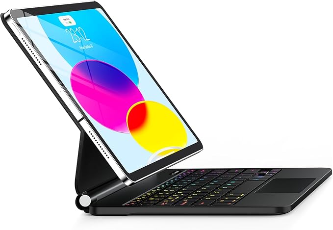 for iPad 11th (A16) & 10th Generation Case with Keyboard – Magic-Style Magnetic – Floating Cantilever Stand - Multi-Touch Trackpad Keyboard Case for iPad 11 inch 2025&10th Gen 10.9 inch (Black)