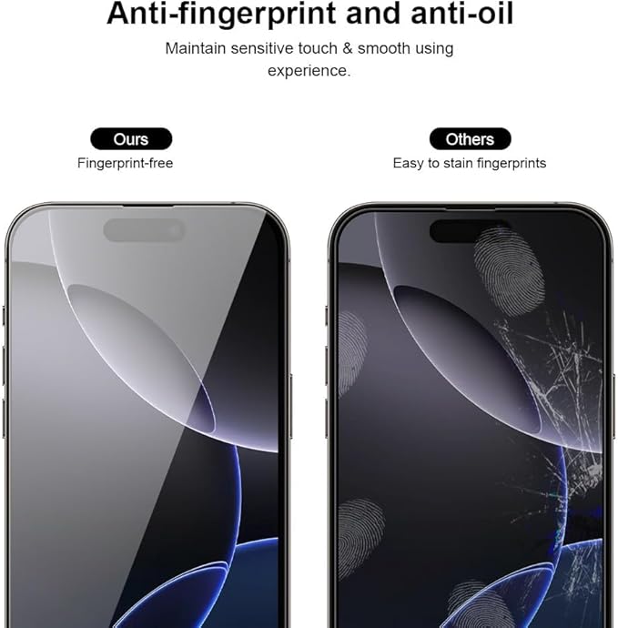 2 pack Full 9H+ Military Grade Glass Screen Protector for iPhone 15 Pro Max + 2 pack Camera Lens Protector with easy Installation Frame Case Friendly Shatterproof Tempered Glass 9H+ Hardness HD Clear Anti-Scratch Glass Full Edge Coverage (6.7) 15 ProMax