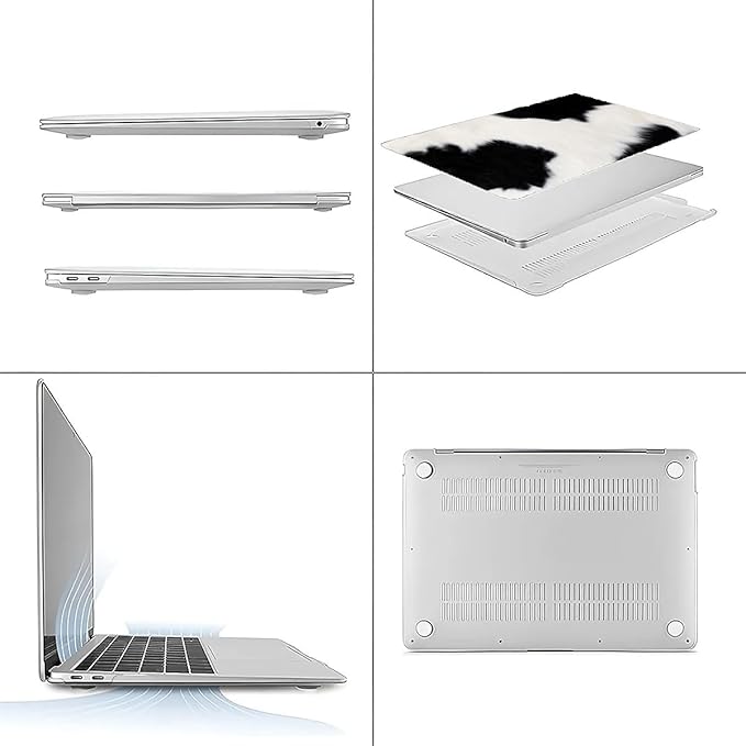 Compatible with MacBook Air 13.3 13.6 Inch Case 2022 2021 2020 2019 Plastic Hard Shell Case Cover,13.3 Pro(A1706/A1708/A1989/A2159/A2289/A2338), Cow