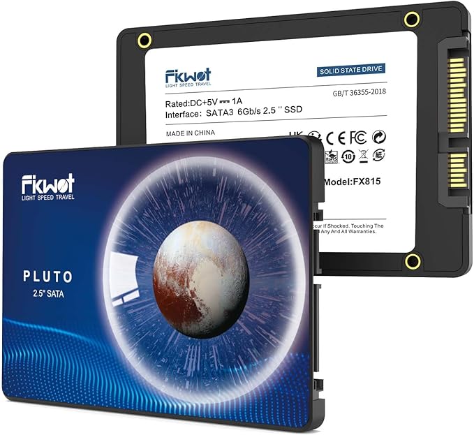 FX815 256GB SSD, 2.5" SATA SSD, Internal Solid State Drive, Up to 560MB/s, 3D NAND SLC Cashe, Compatible with Laptop & PC Desktop