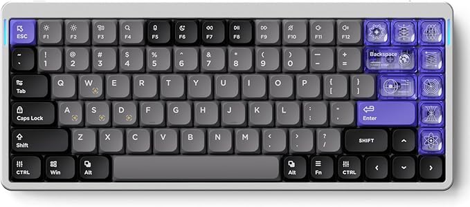 nuphy Air75 HE Rapid Trigger Wired Custom Magnetic Gaming Keyboard,RGB HotSwap, 84 Keys 75% Layout Adjustable Actuation Esports Low Profile Keyboard, Hall Effect Keyboard(Magnetic Jade Pro Switch)