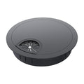 Desk Grommet 2-1/8 Inch 53mm, Zinc Alloy Computer Desk Wire Hole Cover, Office Desktop Cord Cable Hole Metal Ring, Black