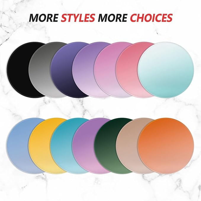 ITNRSIIET Mouse Pad Non-Slip Rubber Base Smooth Surface Stitched Edges Waterproof Durable Compatible with All Mice for Office & Gaming, Desk Accessory, Diameter 8.7 inch, Sky Gradient