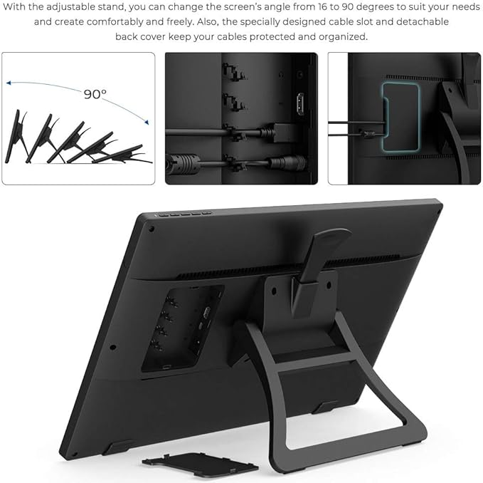 Drawing Tablet with Screen XPPen Artist 22 2nd Computer Graphics Tablet 122% sRGB with Tilt Function Battery-Free Stylus Adjustable Stand, 21.5inch Pen Display Compatible with Windows PC, Mac, Linux