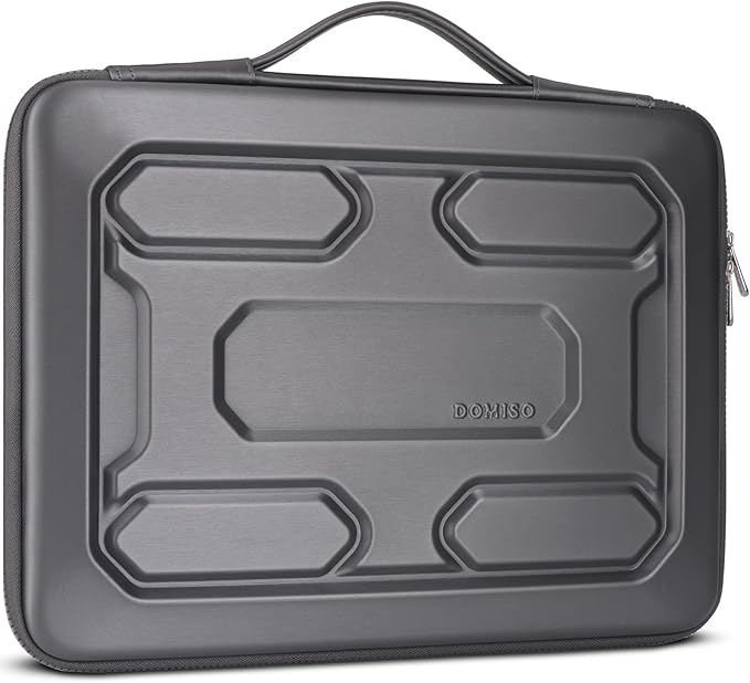 DOMISO 13.3 inch Laptop Sleeve with Handle Shockproof Computer Bag Waterproof EVA Protective Carrying Case for 13-13.3 inch Notebooks/13 MacBook Air/MacBook Pro Retina/Dell XPS 13/HP, Dark Grey