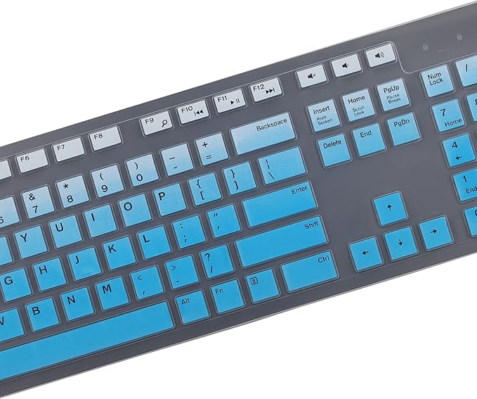Keyboard Cover Skin for Dell KM636 KB216 KB216t KB216d KB216p Wired & Wireless Keyboard, Dell Optiplex 5250 3050 3240 5460 7450 7050, Dell Inspiron Desktop 24" 27" 5400 5490 7700 7790 3475 3670 3477