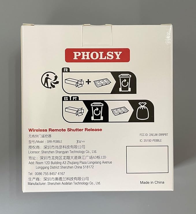 PHOLSY Wireless Shutter Release Camera Remote Compatible with Nikon Z5 Z8 Z9 Z7ii Z6 Z6ii D750 D780 D7500 D7200 D5600 D5500 P7700 P7800 P950 D90 D4 D5 D6 D800 D850 D810 D700 D300 D200 COOLPIX Series