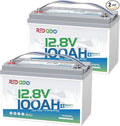 Redodo 2 Pack 12V 100Ah Group 31 Bluetooth LiFePO4 Battery, Low Temp Cutoff Lithium Battery with 100A BMS, Max. 15000 Deep Cycles, Perfect for RV, Trolling Motors, Off-Grid System