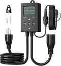 DEWENWILS Repeat Cycle Digital Timer, Interval Timer Outlet, Infinite/Day/Night Cycles, Photocell Light Sensor for Hydroponics Aquaponics Aeroponics, Pump, Fan, Water Heater, Indoor Use,1625W/125V/13A