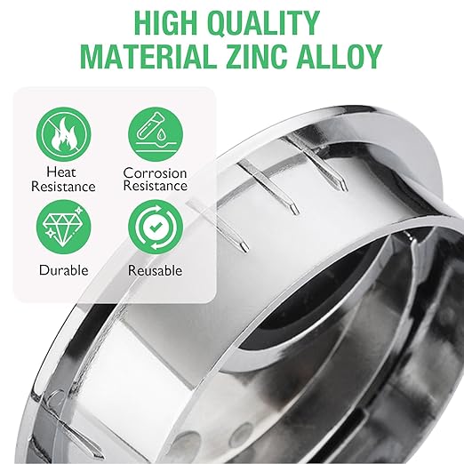 2 Pcs Desk Grommet 2-3/8" / 60 mm, Desk Cord Hole Cover, Cable Grommet Metal Zinc Alloy Materilal, Desk Hole Grommet for Home & Office Pc, Detachable Cable Cord Organizer-Bright Silver