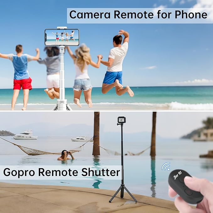 Bluetooth Camera Remote Control for iPhone, GoPro Camera Shutter Remote with Type-C Charging - 65ft Range - Instant Pairing - Compatible with iPhone 12-17 Pro Max, GoPro 8-12, iPad, Android