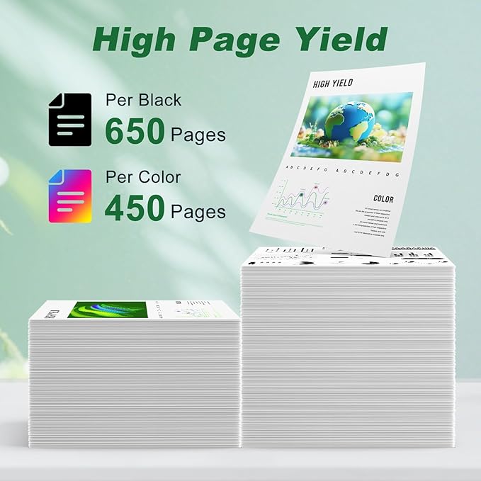 MYTONER 67 Ink Remanufactured Ink Cartridge Combo Pack Replacement for HP 67 Ink 67XL for DeskJet 2755e 2755 2700e 2700 2734e 4155e Envy 6055e 6400 6000 Envy Pro 6458 6452 Printer (2 Pack)