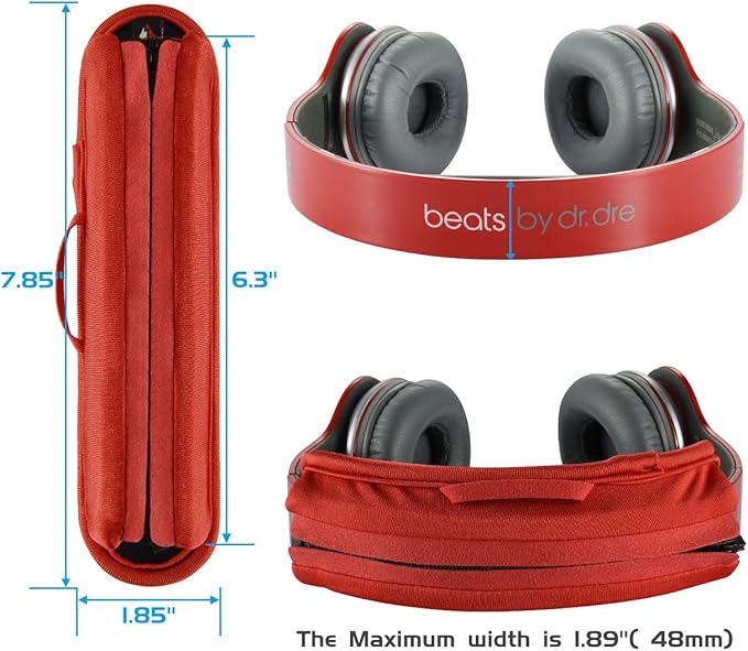 TXEsign Universal Replacement Headband Cushion Pad Cover Protector Compatible with ATH M50X, QC 35i/35ii, QC25, Solo 2/Solo 3, Studio 2/3 Headphones (Red)
