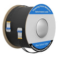 100M/328FT Outdoor Armored LC to LC Fiber Optic Cable, 4 Core OS2 Single Mode 9/125μm, Industrial TPU Jacket, OD 5mm, 4 Strands, SMF, Direct Burial, Heavy-Duty LC-LC Patch Cord for Harsh Environments