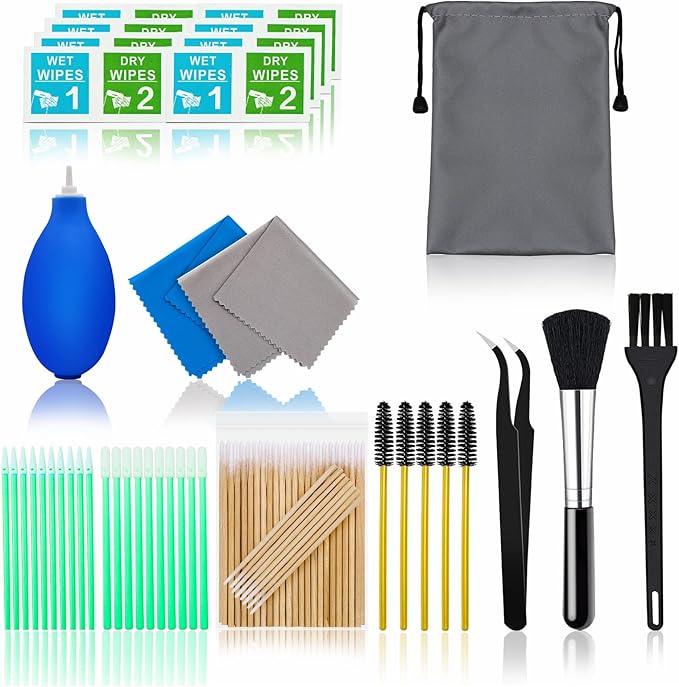 Cell Phone Cleaning Kit, Speaker Cleaner for iPhone, Charging Port Cleaning Tool, Electronic Cleaning kit, Compatible with Airpods Earbuds Camera USB C Lightning Port ipad (140PCS)