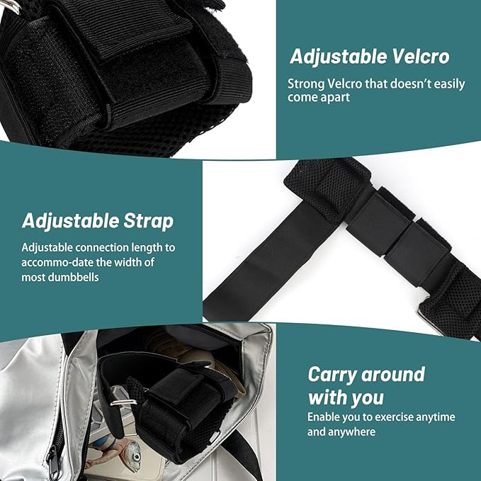 Dumbbell Foot Attachment, Adjustable Leg Weights for Men & Women, Leg Workout Equipment for Home Workouts, Tibialis Trainer for Hip, Shin Splint, Hamstring Curls, Leg Extensions