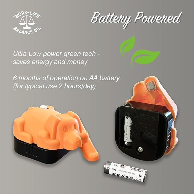 Laptop Trackpad Jiggler -AA Battery lasts 6 months -Undetectable -Cordless Mouse Jiggler -Does Not Work on DeII -Keeps Touchpad Active, Laptop Awake -Mechanical Mouse Mover -ON/Off Switch (Orange Dog)