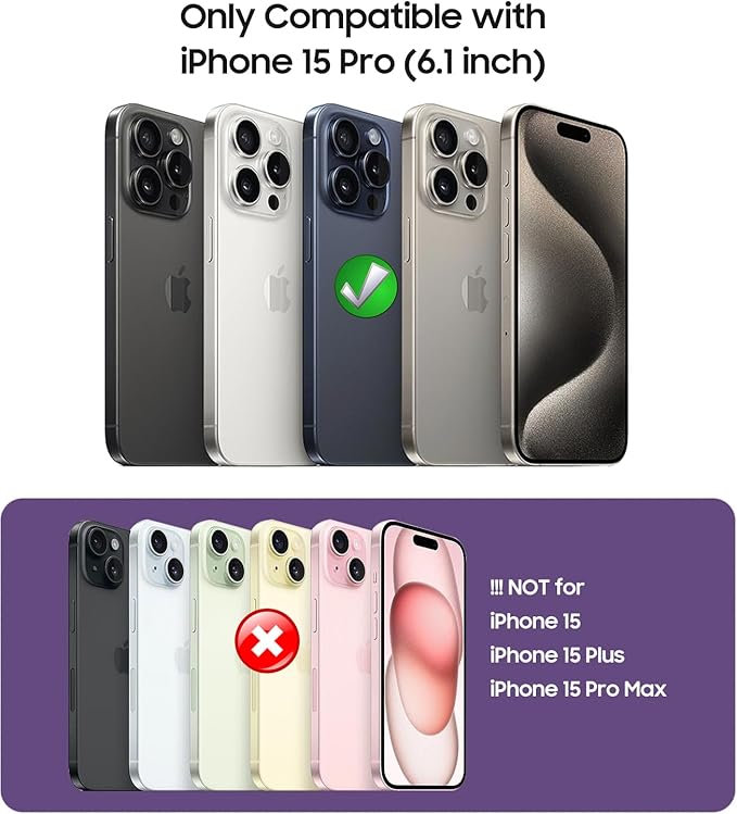 Magnetic for iPhone 15 Pro Case [Compatible with MagSafe][Built-in Camera Lens Protector] Slim Soft Silicone Bumper Shockproof Metallic Shine Phone Case (Green)