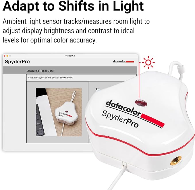 SpyderPro Monitor Calibration Tool: Ensures Accurate Color When Viewing and Editing Photos & Videos