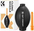 K&F CONCEPT Lens Air Blower, Rubber Bulb Air Pump Dust Blower Cleaner, with Long Nozzle for Cell Phone, Tablet, Camera Lens Sensors, Keyboard,Telescopes