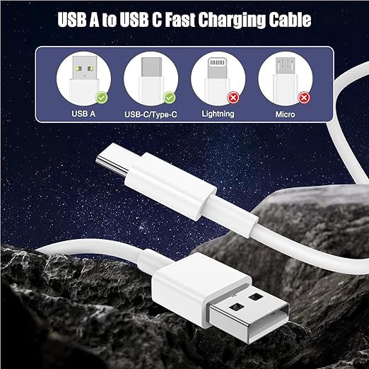 Car Carplay Cable for iPhone 16 15 Pro Plus Pro Max，3-Pack [3.3FT+3.3FT+6FT] USB A to USB C Cable for iPhone 16 15，for iPad Pro/Air/Mini，for Samsung Galaxy S24/S23/S22，for MacBook Pro/Air and More