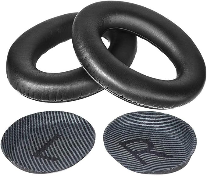 Replacement Earpads Cushions for Bose QuietComfort 35 (QC35) & Quiet Comfort 35 II (QC35 ii) Headphones, Ear Pads with Softer Leather, Noise Isolation Foam, Comfortable Thickness