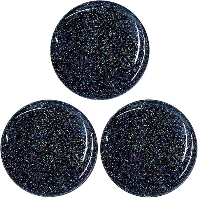 3 Pack Fashionable Clear Glitter Expandible Collapsible Moblile Phone Grip Stand Holder for Smartphones and Tablets Cell Phone Accessory-5 (Black Gradient Colorful Glitter)