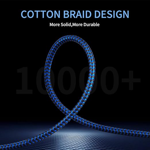3.5mm Male to Female Extension Stereo Audio Extension Cable 15FT, Cotton-Braided Audio Extension Cable, Stereo Jack Cord for Phones, Headphones, Speakers, Tablets, PCs and More