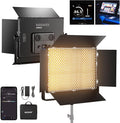 NEEWER 150W Bi Color LED Panel Video Light Kit, 1440 LEDs 49500Lux@0.5m 2500K-8500K CRI96+/TLCI97+ 0-100% Dimming APP/2.4G/Panel/DMX Control for Pro Studio Photography Recording Stage Lighting, AP150B