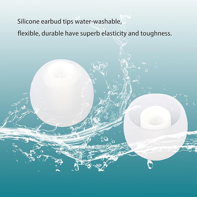 Silicone Replacement Earbud Tips Earbud Covers Fit Most in-Ear Earbuds(Inner Hole 3.8mm -5.1mm) Headphone Ear Tips Earbuds Rubber Tips 9 Pairs S M L
