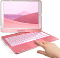 typecase Touch Case with Keyboard for iPad 9th Generation (10.2", 2021), Multi-Touch Trackpad, 10 Color Backlight, 360, Thin & Light - iPad 8th Gen (2020), 7th Gen (2019), Air 3, Pro 10.5 (Rose Gold)