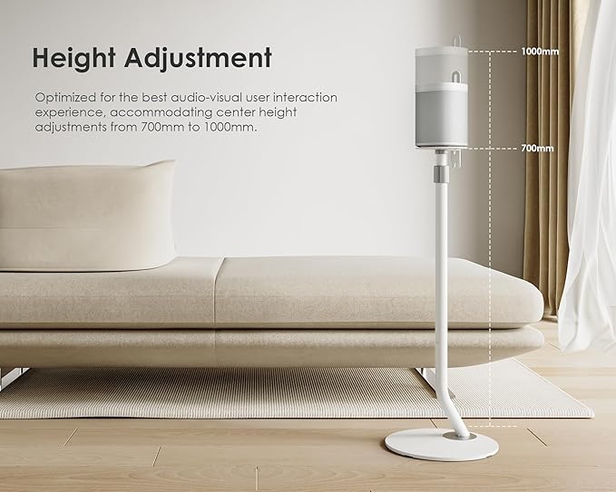 FITUEYES Design Adjustable Speaker Stands Pair for Bookshelf Speakers up to 11LBS, 27.5"-39.3" Height, Compatible with Multi-Audio