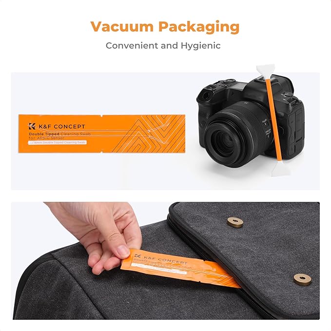 K&F Concept 16mm APS-C Sensor Cleaning Kit, Mirrorless Digital Camera Lens Cleaner Kit - 20ml Sensor Cleaner & 10 X Double-Tipped Sensor Cleaning Swabs for APS-C Type CMOS & CCD Sensors