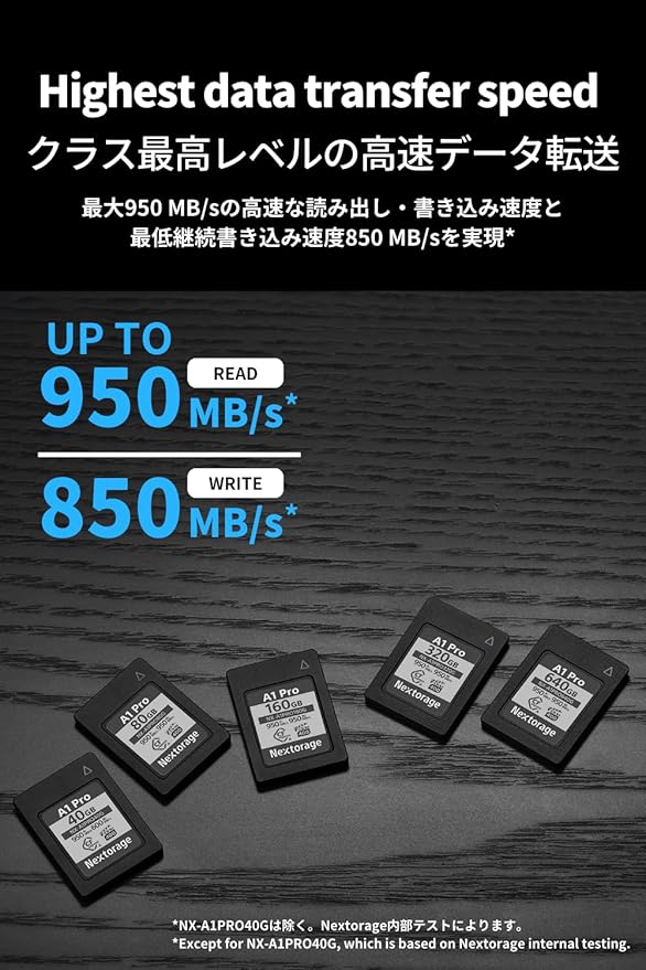 Nextorage Japan CFexpress Type A Card NX-A1PRO 320GB VPG 400 Urtla Fast Read 950MB/s Write 950MB/s