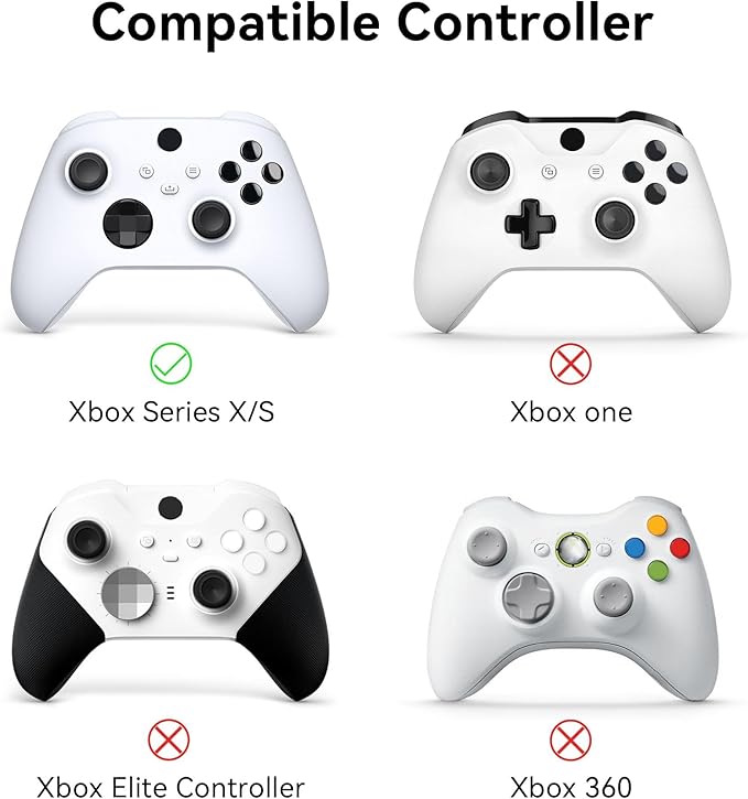 GeekShare Cat Paw Controller Skin Grips Set Anti-Slip Silicone Protective Cover Skin Case Compatible with Xbox Series X Controller with 2 Thumb Grip Caps and 1 Sticker (Pink)