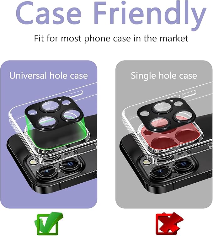 2 Pack Camera Lens Protector for iPhone 15 Pro/iPhone 15 Pro Max,[Not Easy to Breakn ] AR Tempered Glass Strong Adsorption Metal Camera Cover Screen-Silvery