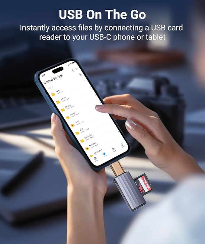 Syntech USB C to USB Adapter [2 Pack] USB C Male to USB3 Female Adapter Compatible with iPhone 16 Pro Max iMac iPad mini/Pro 2021 MacBook Pro Air 2023 and Other Type C Devices, Gold