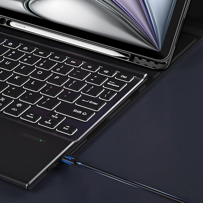 Sahara - Navigate Series Keyboard Case with Track Pad for iPad Air 13" (M2 2024/M3 2025), Black, (TB00418)