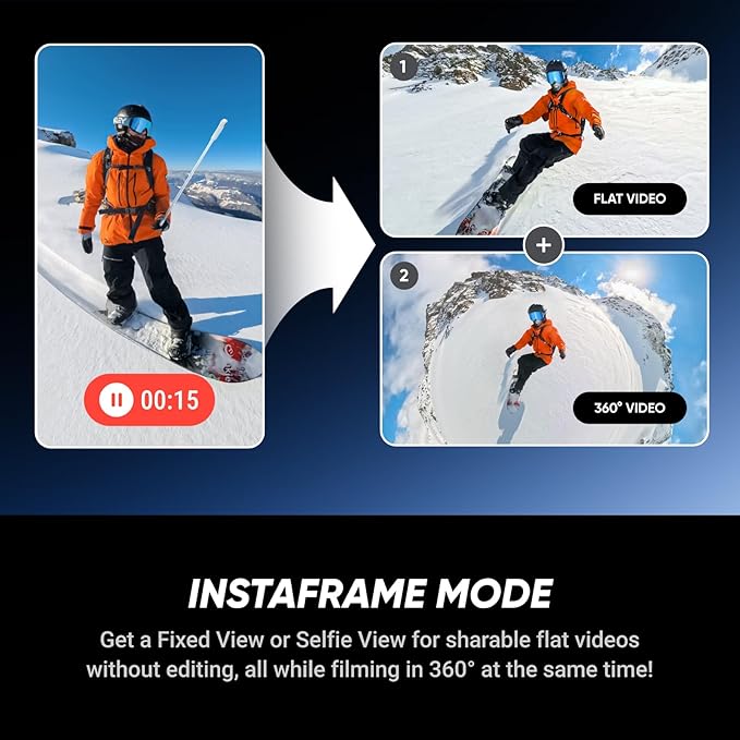 Insta360 X5 Satin White - Waterproof 8K 360° Action Camera, Leading Low Light, Invisible Selfie Stick Effect, Rugged and Replaceable Lens, 3-Hour Battery, Built-in Wind Guard, Stabilization