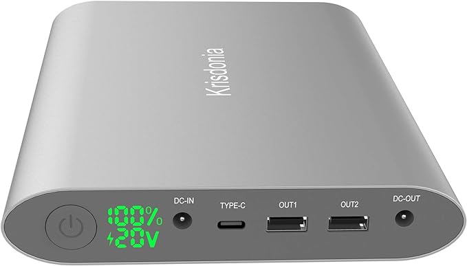Krisdonia Portable Laptop Charger 185Wh/50000mAh Laptop Power Bank External Battery Pack for Laptop, Tablet, Projector, Smartphone and Others