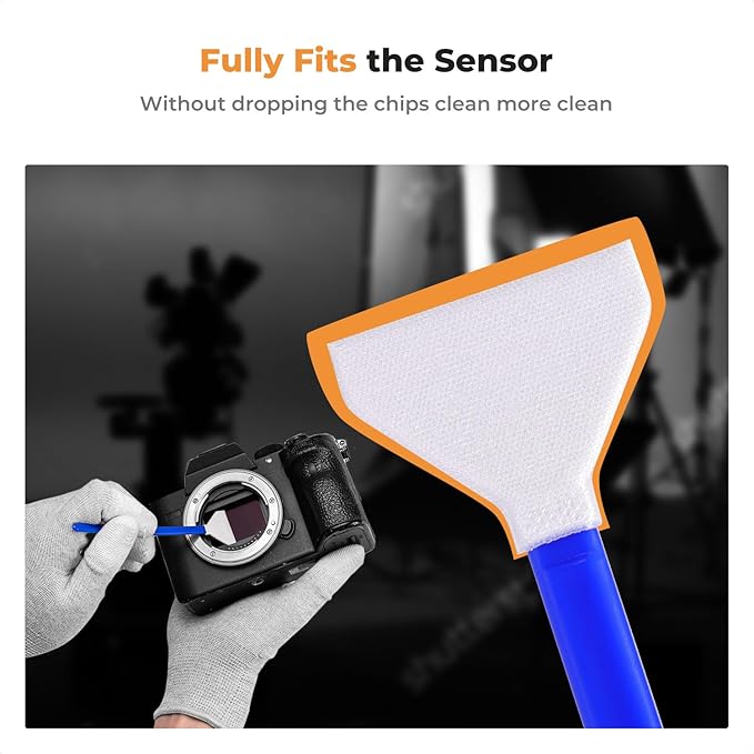 K&F Concept 10 Pack APS-C-Frame Sensors Cleaning Swabs, DSLR SLR Digital Camera Dry CCD CMOS Clean Swabs Compatible with Nikon Sony Canon DSLR Camera Sensor