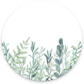 Round Mouse Pad, Green Grass Mouse Pad, Washable Gaming Mousepads with Lycra Cloth, Non-Slip Rubber Base Computer Small Mouse Pads for Wireless Mouse, Leaves