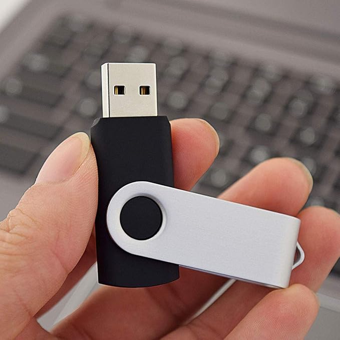 Aiibe 16 GB USB Flash Drive 20 Pack Bulk Flash Drives 16GB USB 2.0 Thumb Drive Data Storage USB Drive Zip Drives (16GB, Black)
