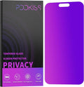 Compatible for iPhone 15 Plus/iPhone 16 Plus Privacy Screen Protector Tempered Glass 6.7 Inch, Purple Gradient Anti Spy Anti Blue Light HD Easy Installation