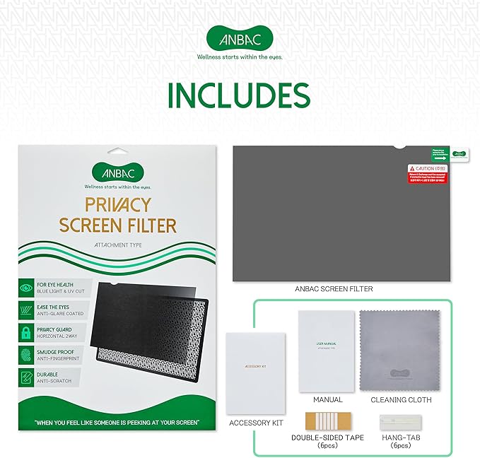 13.3 Inch Laptop Privacy Screen Shield for 4:3 Display - Anti Glare Computer Privacy Screen Cover | Blue Light Blocking Screen Protector | Scratch Resistant UV Filter | Attachment Type