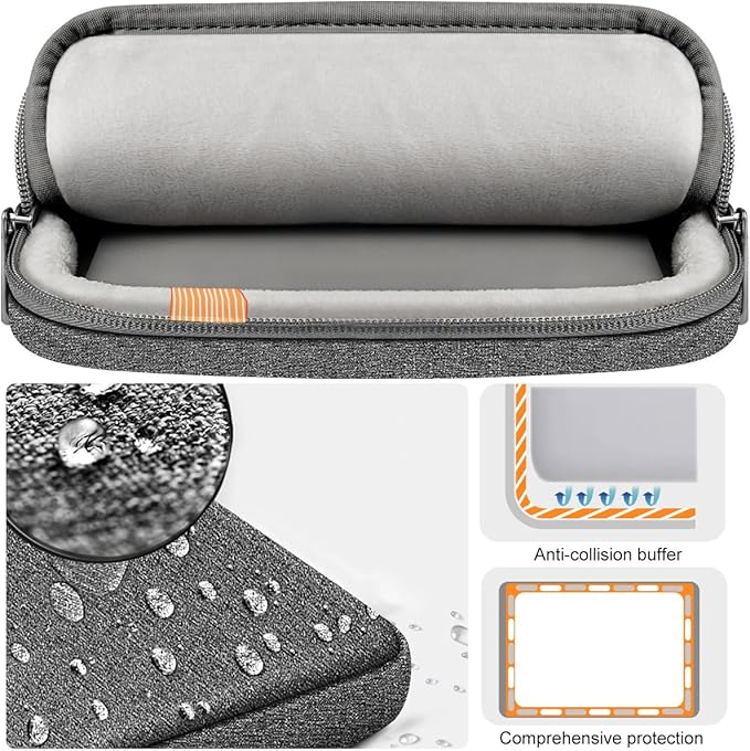 Hseok Laptop Case 15 15.6 16 inch Sleeve with Handle and Hidden Strap,Compatible with MacBook Pro 15.4 16, 360° Protective PC Briefcase with 4 Pockets for Laptop Accessory,Easy to Carrying,Silver gray