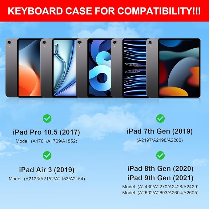for iPad 9th Generation Case with Keyboard,Magic Style Keyboard Case for iPad 9th/8th/7th Gen 10.2 inch - Floating Cantilever Magnetic (Pink)